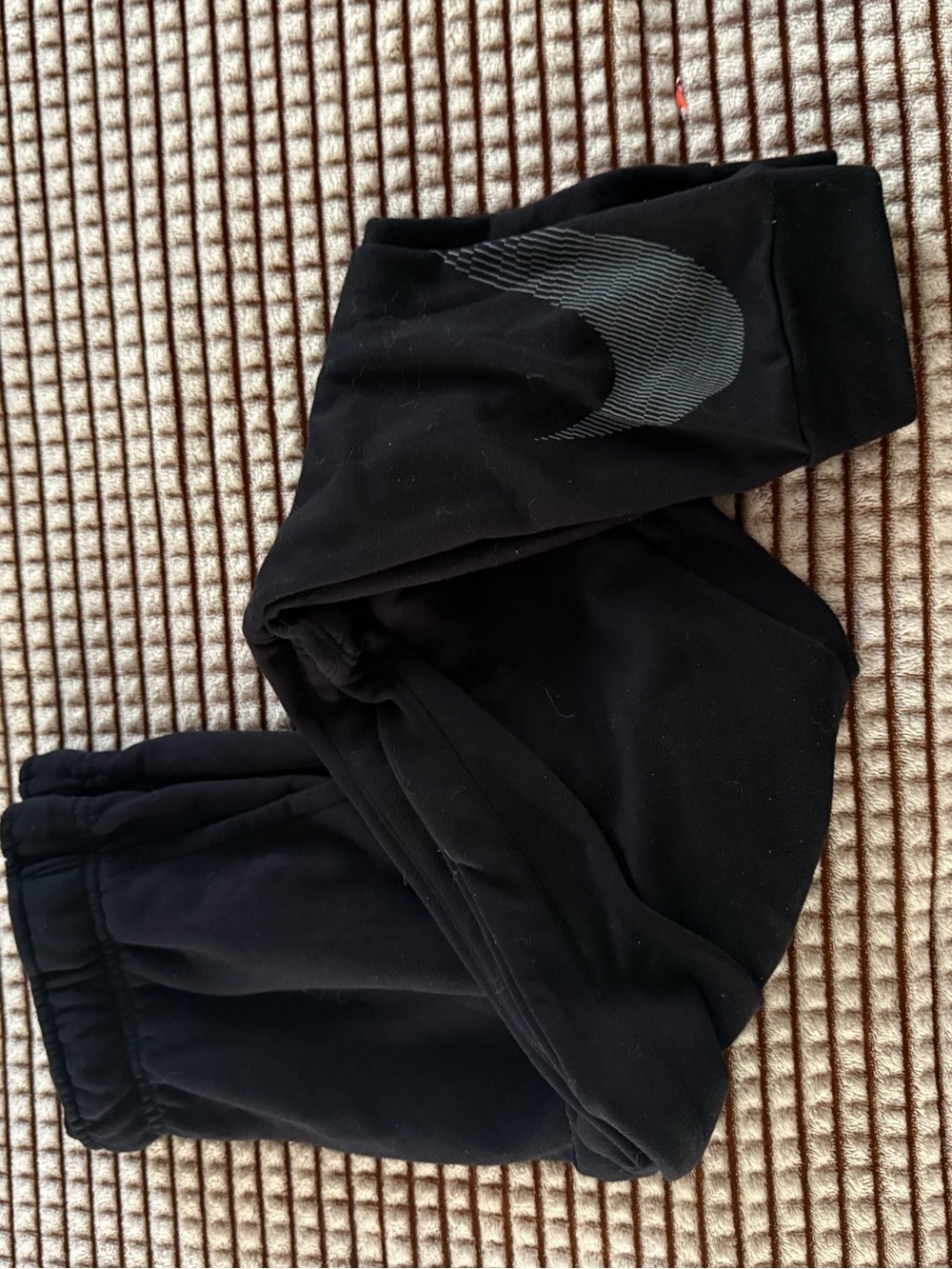 Nike Black Kids Joggers with Reflective Swoosh Accent